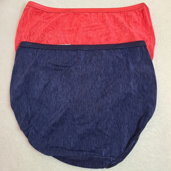 2pk Vanity Fair Illumination Smooth Microfiber Hi-cut Brief Panties Size M - Picture 3 of 5